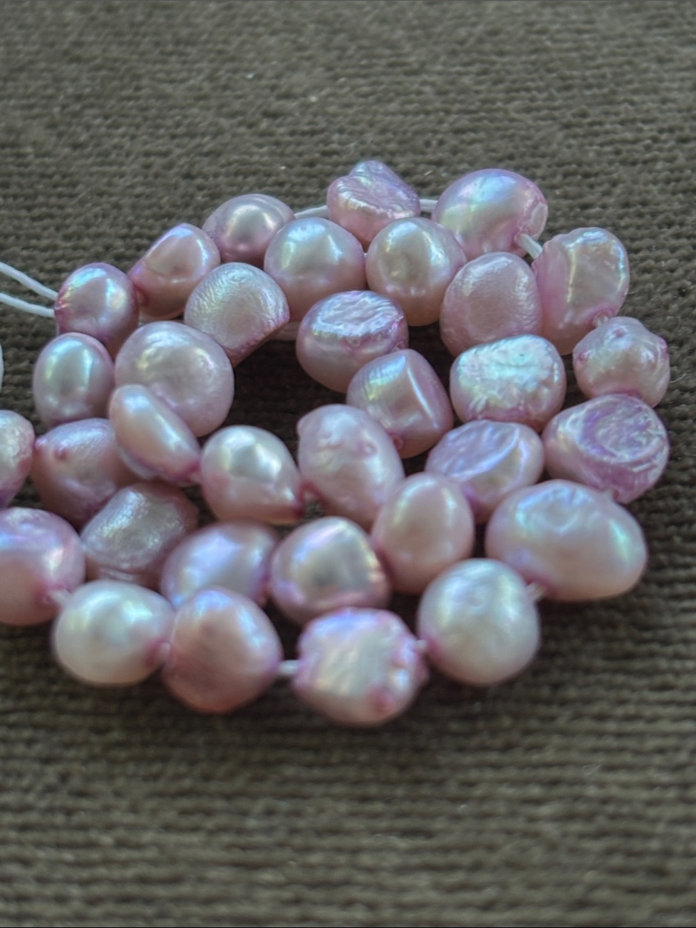 Crafting- Freshwater Baroque Pearl Strand in Light Pink Barbiecore 30 Count